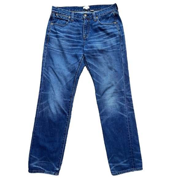 J Crew Womens Jeans 27 Blue Distressed Mid Rise Skinny Denim Bottom - Picture 3 of 8